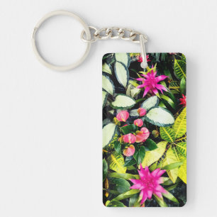Tropische planten sleutelhanger