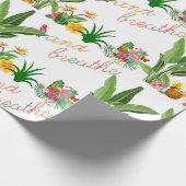 Tropische planten Vogelbloemen Aanmoedigend Cadeaupapier (Hoek)