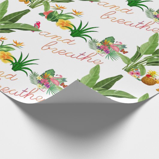 Tropische planten Vogelbloemen Aanmoedigend Cadeaupapier (Hoek)