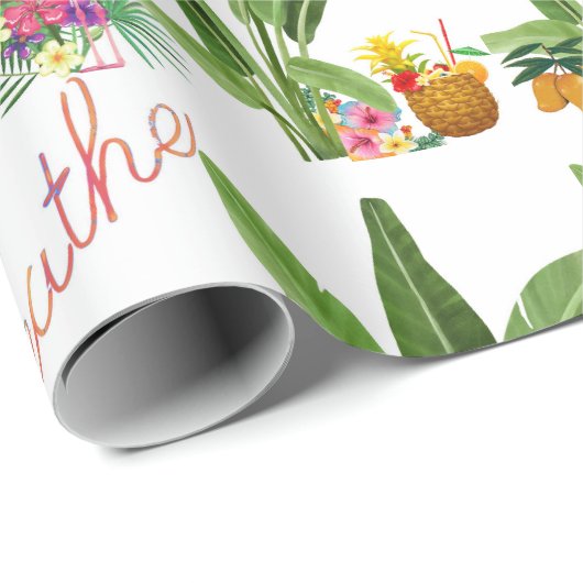 Tropische planten Vogelbloemen Aanmoedigend Cadeaupapier (Rol Hoek)