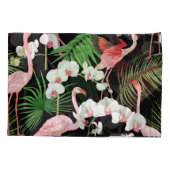 Tropische Planten Vogels gekleurde illustratie Kussensloop (Achterkant)