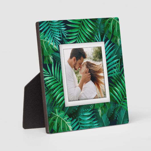 Tropische Planten zonder foto Easel Terug Fotoplaat (Voorkant)