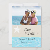 Tropische platte Save The Date kaart (Voorkant)