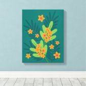 Tropische Plumeria Art Canvas (Insitu (Houten vloer))