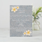 Tropische Plumeria Bloem Zomer Uitnodigingen (Staand voorkant)