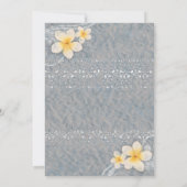 Tropische Plumeria Bloem Zomer Uitnodigingen (Achterkant)