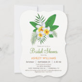 Tropische Plumeria Bruids Douche Uitnodiging (Voorkant)