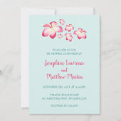 Tropische Plumeria bruiloft uitnodigingen (Voorkant)