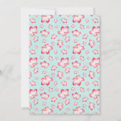 Tropische Plumeria bruiloft uitnodigingen (Achterkant)