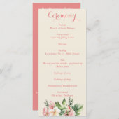 Tropische Plumeria & Flamingo Lily Floral Programm (Voorkant / Achterkant)