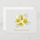 Tropische Plumeria Floral Customer Gift Kaart (Voorkant / Achterkant)