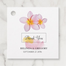 Tropische Plumeria Frangipani Wedding Gift Bedankjes Labels