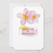 Tropische Plumeria Frangipani Wedding Invitations Kaart (Achterkant)