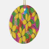 Tropische Plumeria Garden Keramisch Ornament (Rechts)