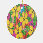 Tropische Plumeria Garden Keramisch Ornament (Links)