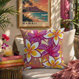Tropische plumeria Hawaï werpkussen Kussen