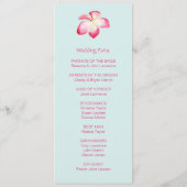 Tropische Plumeria Trouwprogramma's Programmakaart (Achterkant)