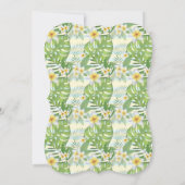 Tropische Plumeria Uitnodiging van het Pensioenfee (Achterkant)