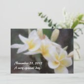 Tropische Plumeria-uitvindingen in Hawaiian Kaart (Staand voorkant)