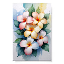 Tropische Plumeria Watercolor Harmonie