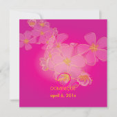 Tropische/plumerias/bestemmings bruiloft kaart (Voorkant)