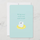 Tropische Polar Beer Pool Party Verjaardagsuitnodi Kaart (Achterkant)