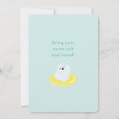 Tropische Polar Beer Pool Party Verjaardagsuitnodi Kaart (Achterkant)