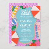 Tropische pool Boho-Vrijgezellenfeest Kaart (Voorkant / Achterkant)