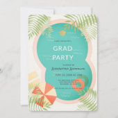 Tropische Pool Graduation Party Uitnodiging (Voorkant)
