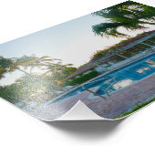 Tropische pool op zonsondergang, de Bahama's Foto Afdruk (Hoek)