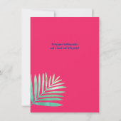 Tropische POOL PARTY Flamingo Pineapple Aloha Luau Kaart (Achterkant)