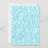 Tropische Pool Party Retro Zomerverjaardagsfeest Kaart (Achterkant)