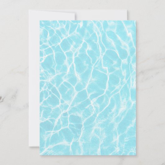 Tropische Pool Party Retro Zomerverjaardagsfeest Kaart (Achterkant)