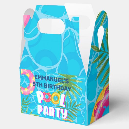 Tropische Pool Party Verjaardag Bedankdoosjes (Geopend)