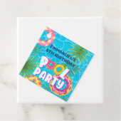 Tropische Pool Party Verjaardag Bedankjes Labels (In situ)