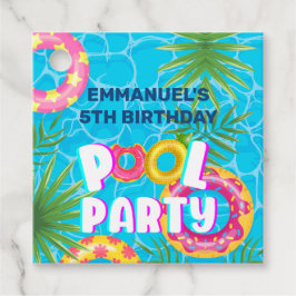 Tropische Pool Party Verjaardag Bedankjes Labels
