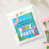 Tropische Pool Party Verjaardag Bedankzakje (Gezegeld)