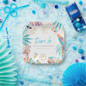 Tropische Pool Party Verjaardag Papieren Bordje (Feest)