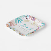 Tropische Pool Party Verjaardag Papieren Bordje (Gebogen)