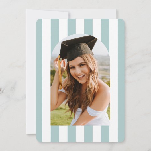 Tropische Pool Summer Items Foto Afstuderen Kaart (Achterkant)