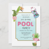 Tropische pool | Zomerfeest Aankondiging (Voorkant)