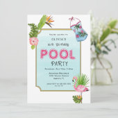 Tropische pool | Zomerfeest Aankondiging (Staand voorkant)