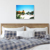 Tropische poolcanvas afdrukken (Insitu (Slaapkamer))