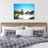 Tropische poolcanvas afdrukken (Insitu (Slaapkamer))