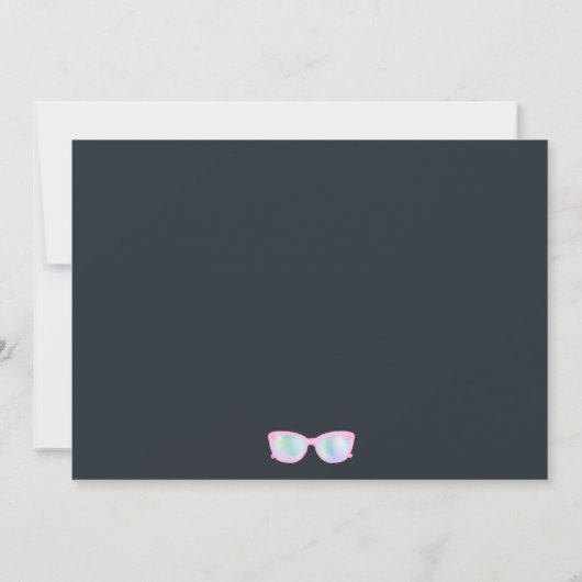 Tropische poolografische bril van een partij Sweet Kaart (Achterkant)