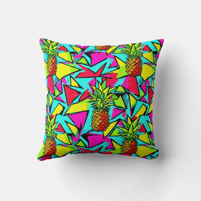 Tropische Pop Ananas Kussen (Achterkant)
