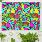 Tropische Pop Ananas Theedoek (Gevouwen)