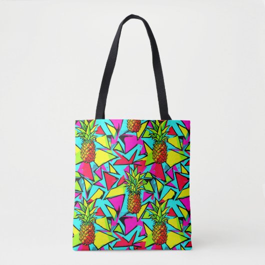 Tropische Pop Ananas Tote Bag (Voorkant)