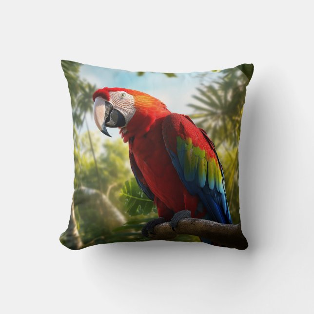 Tropische pracht Macaw Kussen (Voorkant)