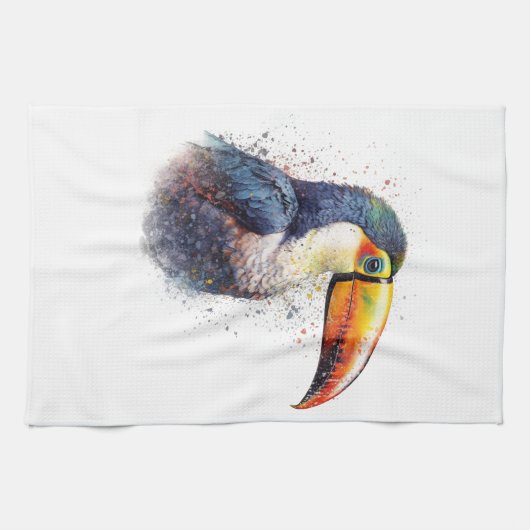 Tropische pracht Toucan Theedoek (Horizontaal)